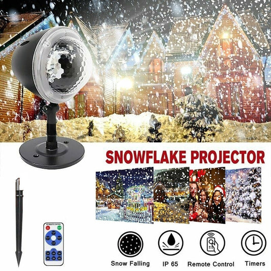 US/EU Plug Christmas Snowfall Led Lights Projector Outdoor Waterproof Flurries Garden Decoration