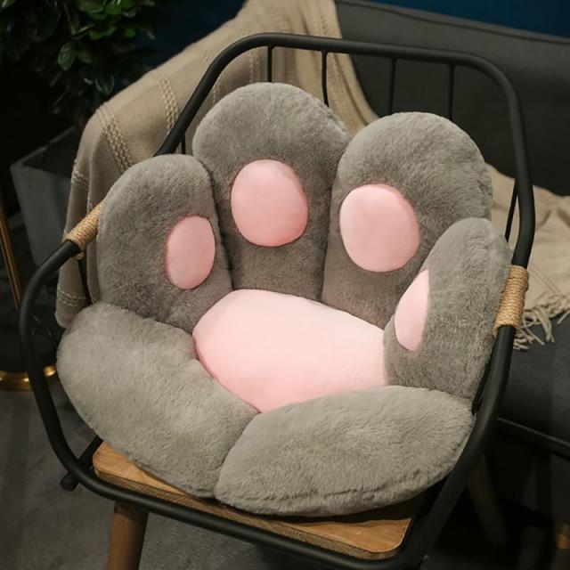 Cat Paw Cushion Can be Used on a Chair, Floor Flat, or Against the Wall. Avail. in 4 Colors. Great for kids of all ages.